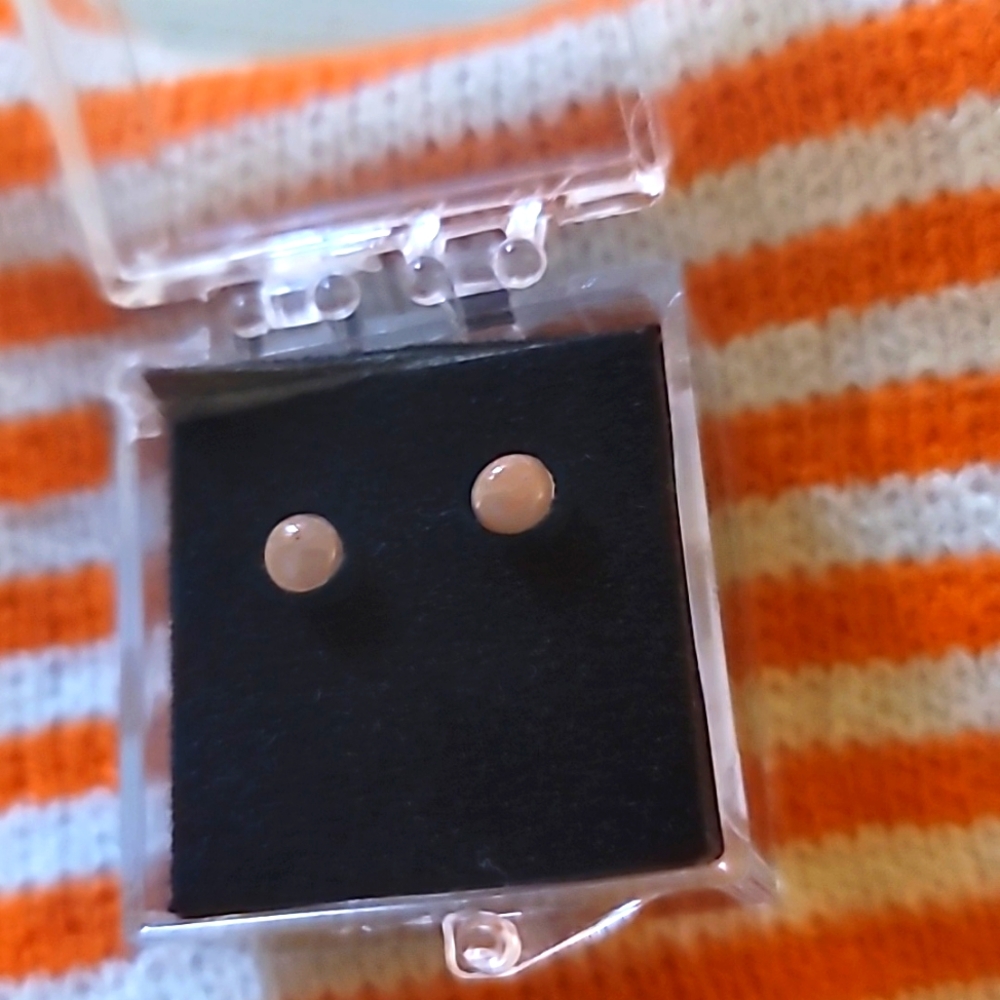 Orange stud earrings
